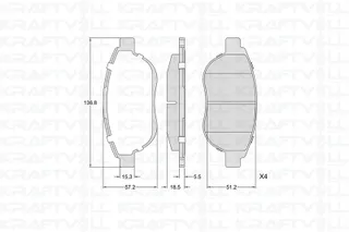 On Fren Balatasi Citroen C3 Ii C4 Xsara Berlingo 00> Peugeot 1007 207 307 206 00> Fiat Doblo 06> Gee