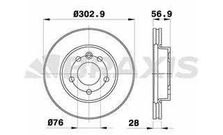 On Fren Aynasi Amarok (303x28mm) 10>>