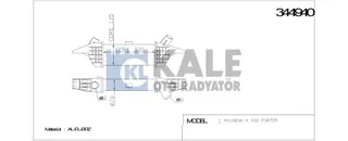 42-2108 Turbo Radyatoru (Intercooler) Hyundai H-1 Platform Sasi 2.5 D 99 Hp 2000-2004