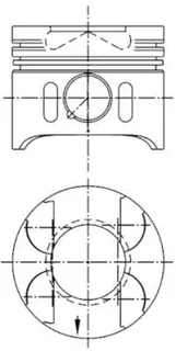Piston + Segman Std. (Om611, Om612, Om613, Euro 3, 88,00mm) W203 00>07 W210 98>02 W163 99>05 W220 99