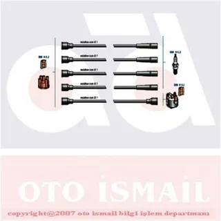 DODUCO 7724 Buji Kablosu Bobin Kablosu Buji Kablosu Tk R9-R19-Broadway 1.4 8v 1.6 8v Twingo-Clio 1.2 D7f