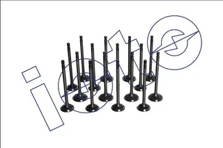 İOTO 10601-12601 Subap Takimi 8 In + 8 Ex (Nitrasyonlu) L200 Cr 2007-> In (31.5x6x107.6) Ex (27.5x6x108)