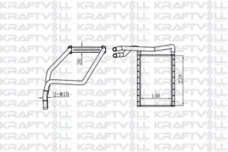 VEKA 41-1907B Kalorifer Radyatörü Brazing (5.5mm Fin) Ford Transit Custom (V362) 2.2 Tdci 2012-