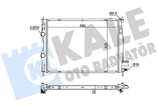 16-3132 Su Radyatoru Mekanik Nissan Qashqai (J10) 1.5 Dci M-T 2007-2014