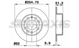 Arka Fren Aynasi (Disk) Octavia 1,4 1,6 1,9tdi 2,0tdi 06 / 04>Golf V 1,4 16v 1,4fsi 1,6 1,9tdi 2,0 1
