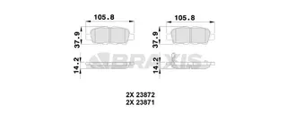 Arka Fren Balatasi Nissan Qashqai J10 07-13 Xtrail 07-13 Parthfinder 13-> Koleos 08-> Juke 10->Suzuk