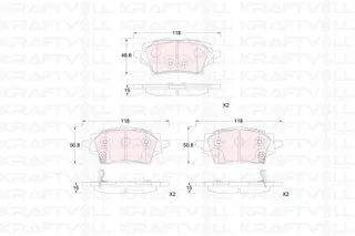 Fren Balatasi Arka Toyota Corolla 1.6 Benzinli - 1.8 Hibrit 2019-> Chr 1.2 2016->