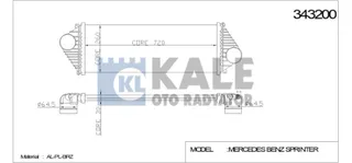 42-4412 Turbo Radyatoru (Intercooler) Volkswagen Lt 28-35 Ii (2db,2de,2dk) 2.5 Tdi 1996-2006