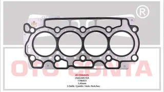 Silindir Kapak Contasi (5 Delik Çelik 1.45mm) 206 207 307 C1 C2 C3 1.4 Hdi Dv4td Dv4cf6ja-F6jb-F6jc-F6jd-8hs-8ht-8hx- Dv4td