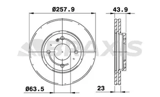 On Fren Disk Aynasi Fiesta Vi 1.0 / 1.25 / 1.4tdci / 1.5tdci / 1.6tdci 08 /> Hava Sogutmali Olcu: (2