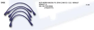Buji + Bobin Kablosu Tk. 7702128466 Renault R12 7702247777