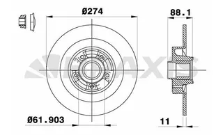 Rulmanli Arka Fren Disk Aynasi Renault Kangoo Ii Citan 1.5dci 1.6i