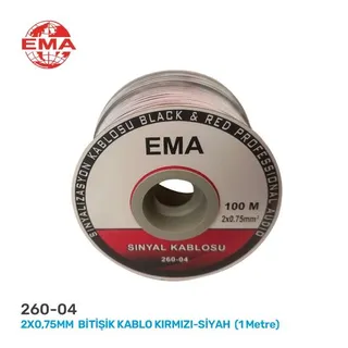2*0,75 Bitişik Hoparlör Kablo Kirmizi-Siyah Mfk Marka