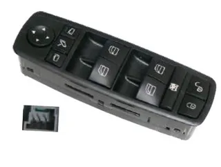 Cam Acma Salteri On Sol (Komple, Siyah, Ayna Katlamali) A-Class W169 04>12 B-Class W245 05>11