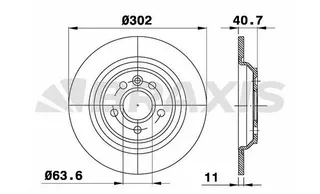 Arka Fren Aynasi Volvo S60 Ii10> S80 Ii 06> V60 Ii 13> V70 Ii 06> Xc70 06> Düz 302mm