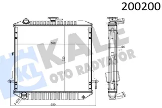 KALE 0017082PA Su Radyatörü Isuzu Urban Nqr 2 Sira Rekord Sistem Pirinç Kazan Bakir