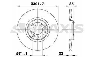 Arka Fren Disk Aynasi Hava Sogutmali C6 2.2 Hdi / 2.7 Hdi / 3.0 V6 / 3.0 Hdi 05>