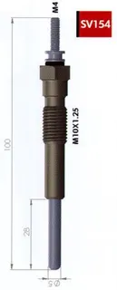 Kizdirma Bujisi 24v Toyota Coaster-Dyna-Hi Ace-Land Cruiser Caterpillar Komatsu 24v