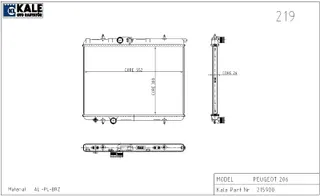 Radyatör Brazing 26mm  Peugeot 206 Citroen C3 Alt Tahliyesiz