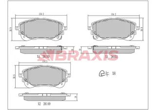 On Fren Balatasi Toyota Corolla 1.6 Benzinli - 1.8 Hibrit 19> Yaris Cross 19>