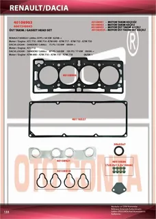 LR 10.153 Motor Takim Contasi Keçeli 1400 Cc - 1600 Cc Dacia Logan