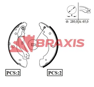 Arka Fren Pabuclu Balata Transit V184 00>06 Arkadan Ceker