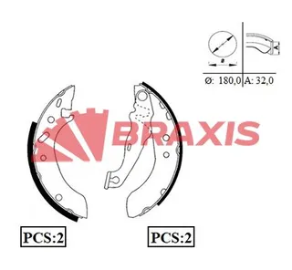 Arka Fren Balatasi (Pabuc) Escort Vii 95>00 1,4 / 1,8td / 1,6 16v Fiesta Iv 1,25 / 1,3 / 1,4 16v 95>