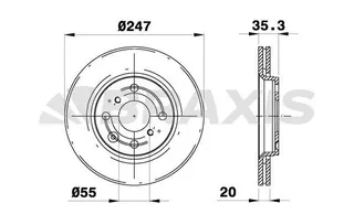On Fren Disk Aynasi P107 C1 1,0 1,4hdi Toyota Aygo (06 / 05 ) Hava Sogutmali