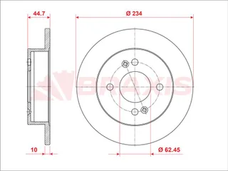 Fren Disk Aynasi Arka Hyundai I10 08->