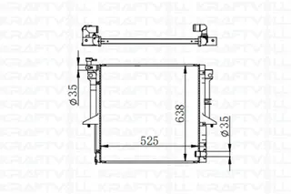Motor Su Radyatoru Mitsubishi L200 06>15 4d56 4x4 Manuel Vites (640x535x16)