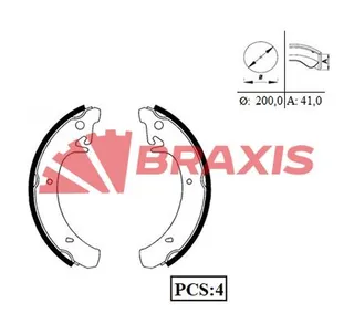 Arka Fren Balatasi Pabuc Lada Samara 86-96 Vega 95-00 111 95-05 112 95 06-> Nova 89-> (200x41)