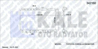 16-4306B Su Radyatoru Brazing Toyota Corolla (_E9_) 1.3i Ae92 M-T 1987-1993