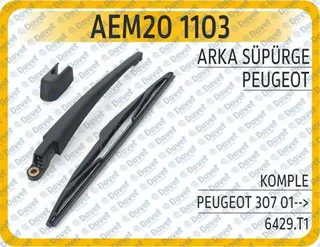 AEM20 1103 Arka Süpürge Komple Peugeot 307 01-->