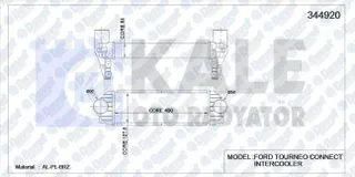KALE.İ344920 Turbo Radyatörü Ford Transit Connect 1.8tdci 06-12 Al/Pl/Brz