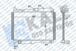 16-1940B Su Radyatoru Brazing (5.5mm Fin) Ford Ecosport 1.0 Ecoboost A-T 2018- / Fiesta Vii 1.1 Ti-Vct A-T 2017- / Fiesta Vii 1.5 Tdci A-T 2017-