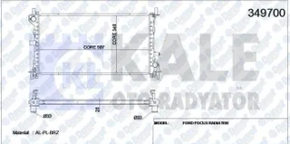16-1907 Su Radyatoru Mekanik Ford Focus I (Daw,Dbw) 1.6i 16v M-T Ac+/- 1998-2004
