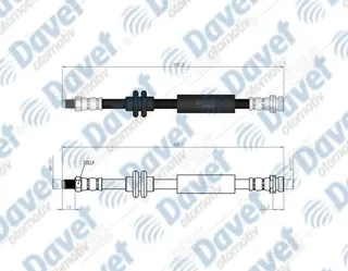 WBH0760 Fren Hortumu Arka Sol-Sag 435mm Ford Kuga Ii 2013-