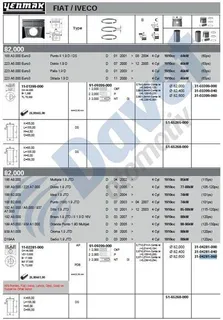 FM 87-70725 080A Piston+Segman 82 Mm:0,80  (Jtd) Doblo