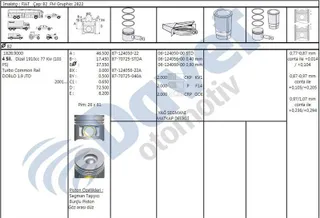 Motor Gomlek Doblo 1,9d / Jtd (82,00mm) / (Std)