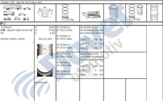 Motor Gomlek M131 1,6 (84,00mm) / (Std)