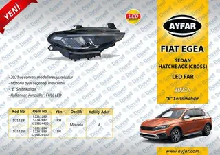 Far Sag Egea 2021> Ledli Elektrikli Motorlu