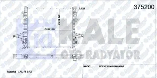 KAL 375200 Su Radyatörü (At) (Ac/Nac) [Brazing] [620x528x40] Volvo Xc90