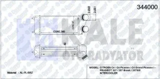 42-1500 Turbo Radyatoru (Intercooler) Citroen C4 (Lc) 1.6 Hdi 2004-2009