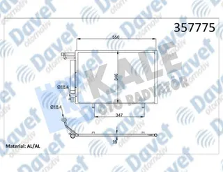 43-1922 Klima Radyatoru Ford Fiesta Vi 1.4 Tdci 2008-2012