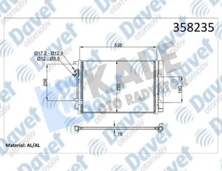 43-2128 Klima Radyatoru Hyundai I20 (Gb) 1.4 2015-