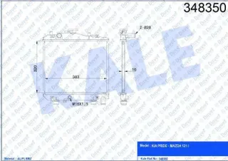 16-2402 Su Radyatoru Mekanik Kia Pride (Da) 1.3 16v 1990-1999