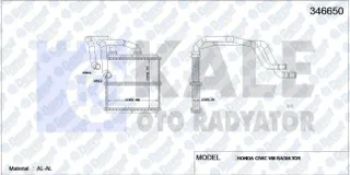 BSG 63-520-021 Kalorifer Radyatörü Borusuz : 175x190x26 Qashqai (J10) : Xtrail (T31) 2.0 Dci 07-08