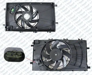 25-3222 Fan Motoru (Su+Klima) Davlumbazli Rezistansli Tekli Fan 383mm 300w Opel Insignia 1.6 (A16xer) 2008-
