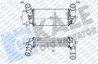 Intercooler Ford Ecosport 18=> ; Fiesta Vii 17=> 1.0 Ecoboost (At) [Brazing] [300x147x80] Turbo Rady