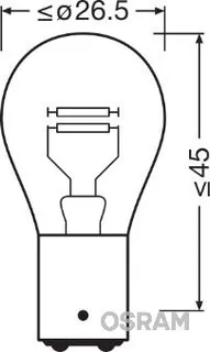 12v Ampul Çift Duy 21/4w 1016 Tirnak P21/4w Fren Ampulü